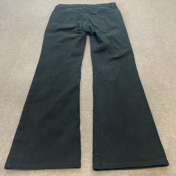 Gap Flare Jeans Womens 8R Faded Black Stretch 5 Pocket‎ Mid Rise Y2K Distressed - Picture 3 of 10